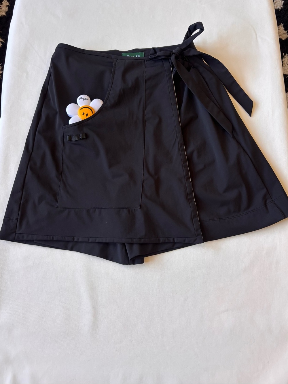 Black Wrap Skort with Side Pocket - Classic Women's Shorts